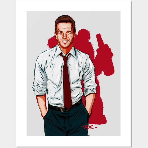 Mark Wahlberg - An illustration by Paul Cemmick Wall Art by PLAYDIGITAL2020